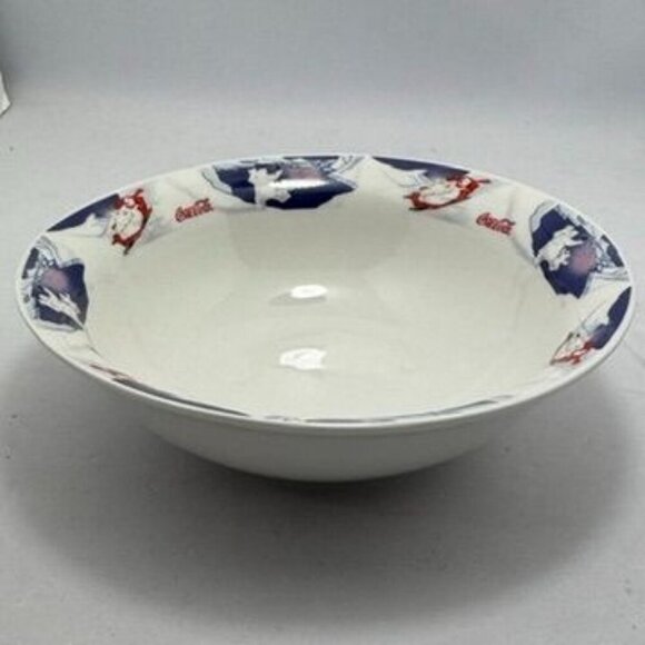 Vtg Coca-Cola Sakura Stoneware 3 Bowl Set Polar Bear 6.5" Soup Cereal 90s y2k - Picture 7 of 9